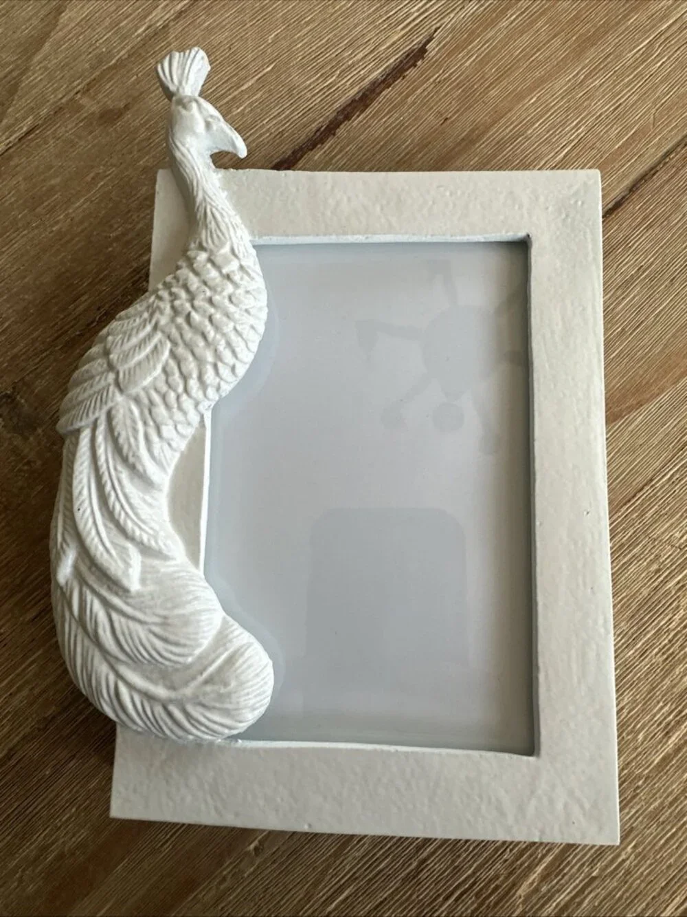 Opalhouse Jungalow Target Peacock Bird Picture Frame White Metal 4x6 Photo NEW